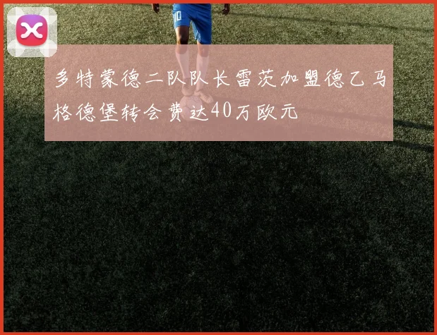 多特蒙德二队队长雷茨加盟德乙马格德堡转会费达40万欧元